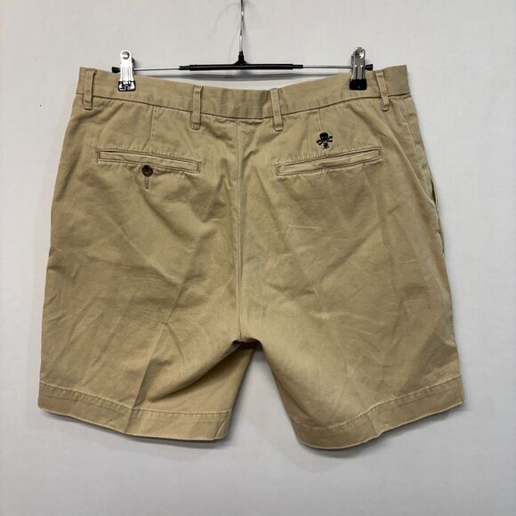 Vintage Ralph Lauren Rugby Men Flat Front Chino Shorts Size 36 Beige M294 -29 - Picture 13 of 16